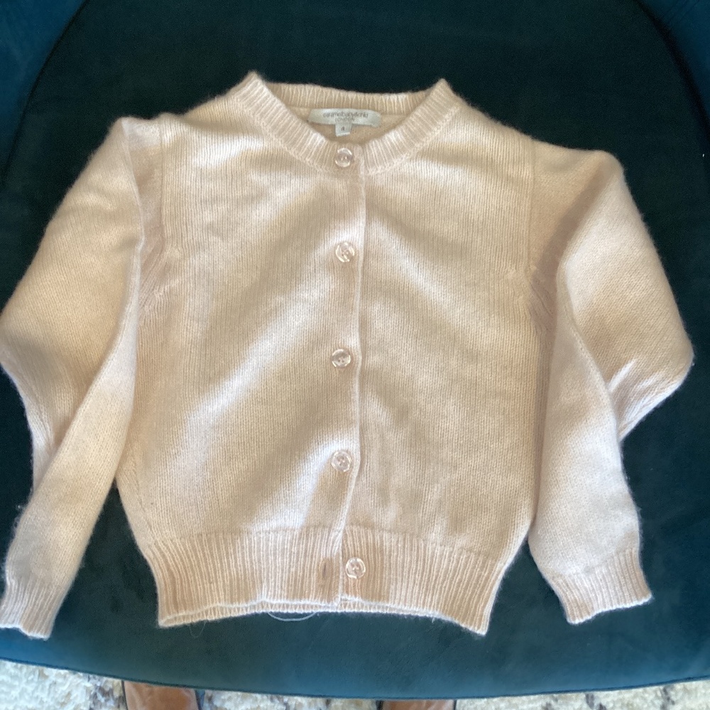 Ballet pink cashmere cardigan